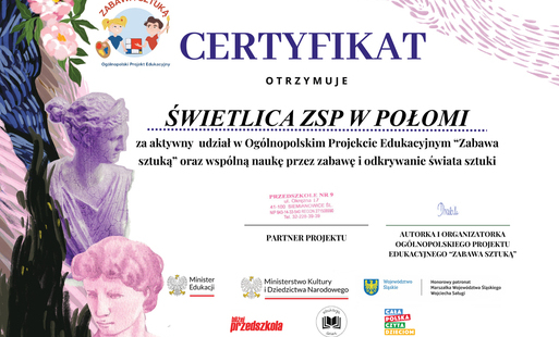 Projekt „Zabawa sztuką” zakończony
