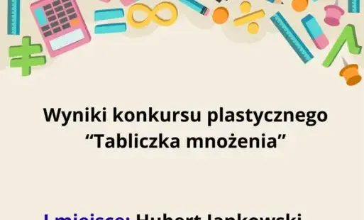 Zdjęcie do Wyniki konkursu plastycznego "Tabliczka mnożenia"